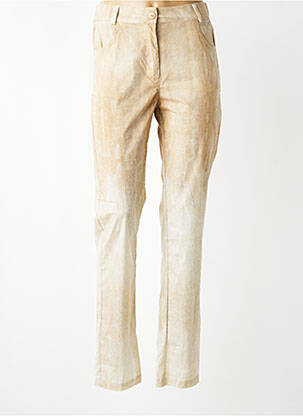 Pantalon slim taille élastique taille normale beige TRICOT CHIC femme