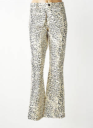 Pantalon flare taille normale taille normale beige EVA KAYAN femme