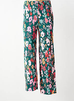 Pantalon large coupe fluide taille normale vert LEO & UGO femme