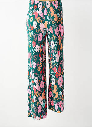 Pantalon large coupe fluide taille normale vert LEO & UGO femme