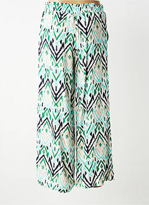 Pantalon large tissage crêpe taille normale vert ÉTYMOLOGIE femme