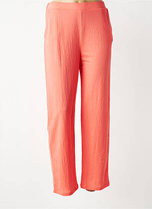 Pantalon droit stretch taille normale rose ÉTYMOLOGIE femme