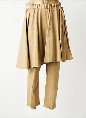 Pantalon slim taille élastique taille normale marron KEDZIOREK femme