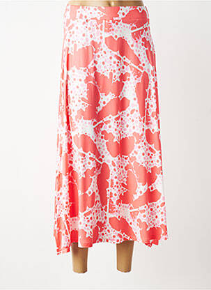 Jupe longue imprimé fantaisie rose SCORZZO femme