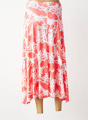 Jupe longue imprimé fantaisie rose SCORZZO femme
