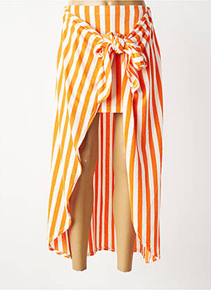 Jupe longue taille normale orange JS MILLENIUM femme