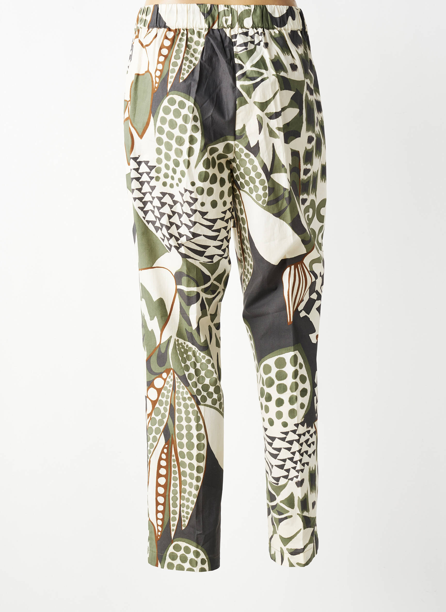 Pantalon slim taille élastique taille normale vert TRICOT CHIC femme