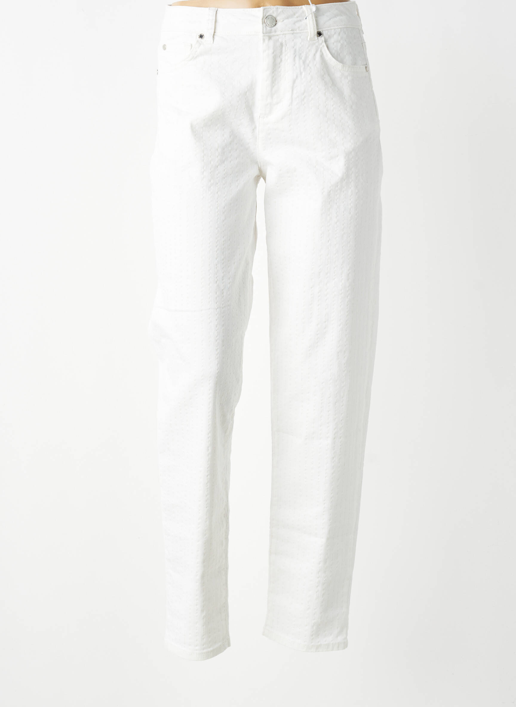 Jeans coupe slim stretch taille normale blanc EVA KAYAN femme