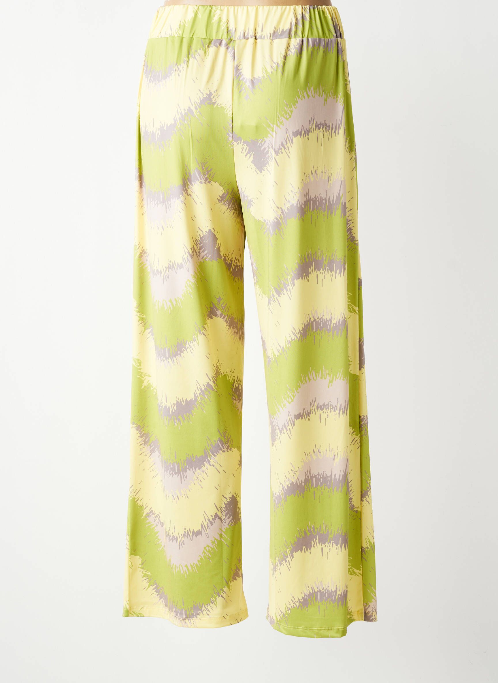 Pantalon large coupe fluide taille normale vert SCORZZO femme