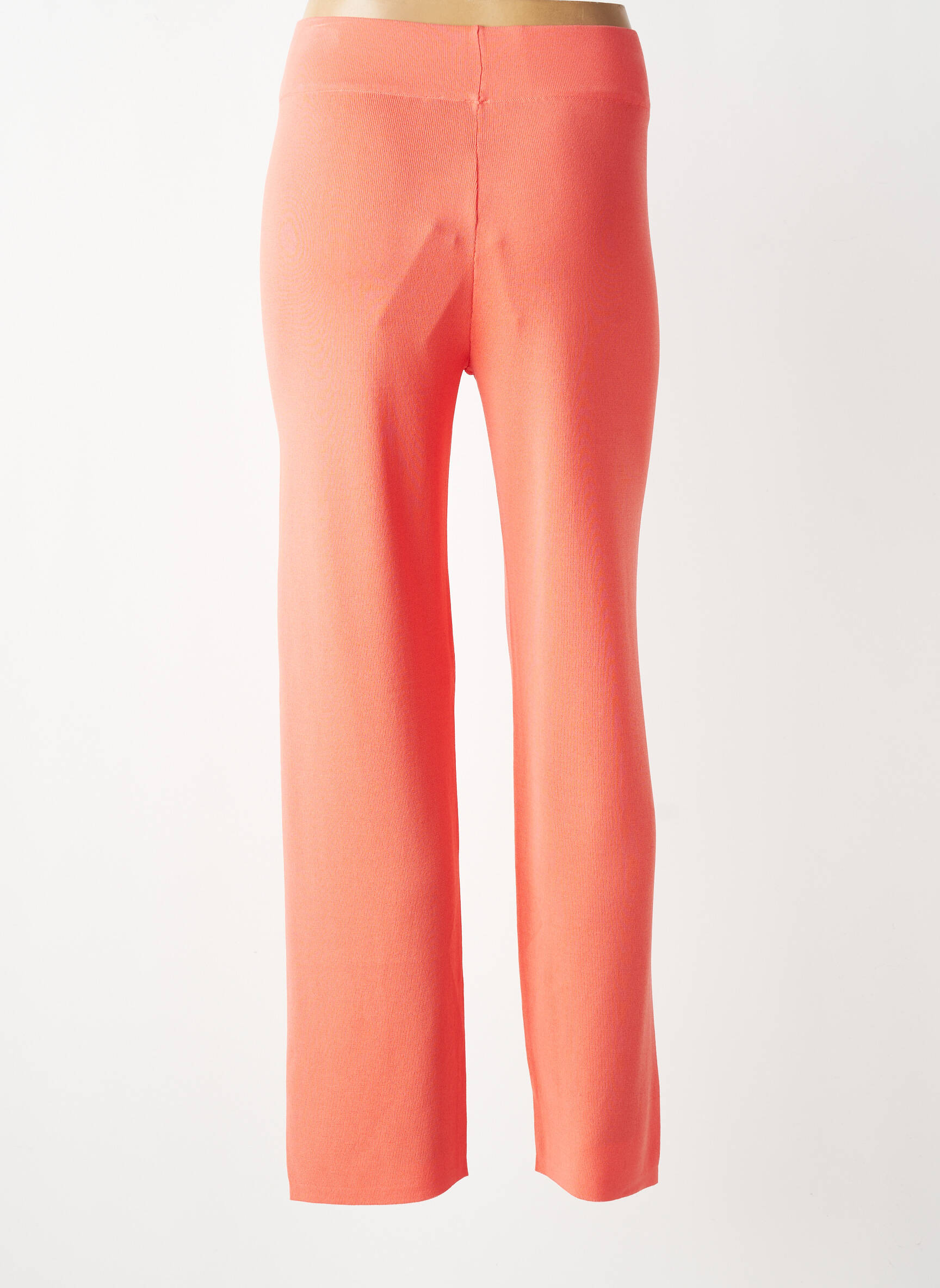 Pantalon droit stretch taille normale rose SCORZZO femme