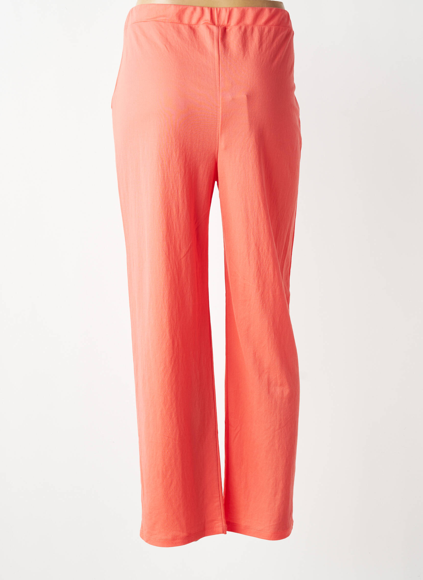 Pantalon droit stretch taille normale rose ÉTYMOLOGIE femme