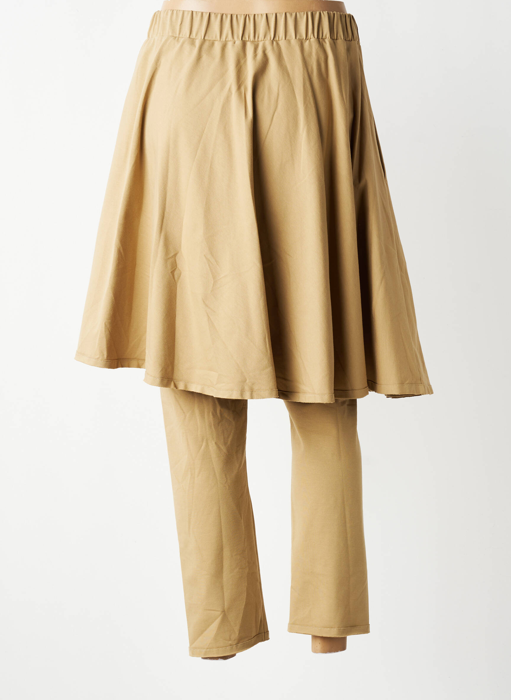 Pantalon slim taille élastique taille normale marron KEDZIOREK femme