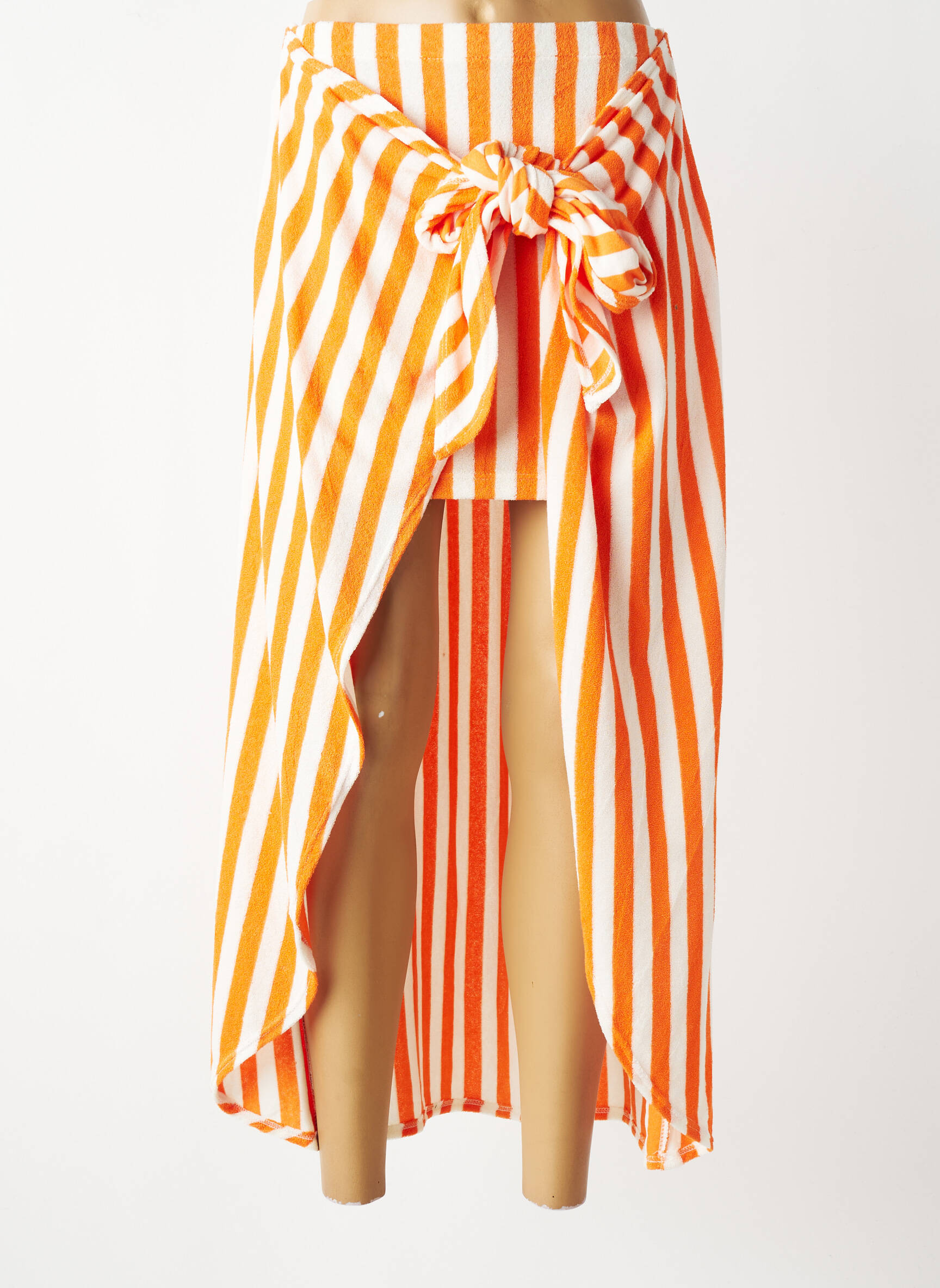 Jupe longue taille normale orange JS MILLENIUM femme