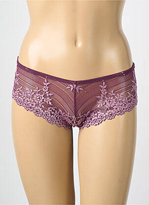 Tanga légère et transparente violet WACOAL femme