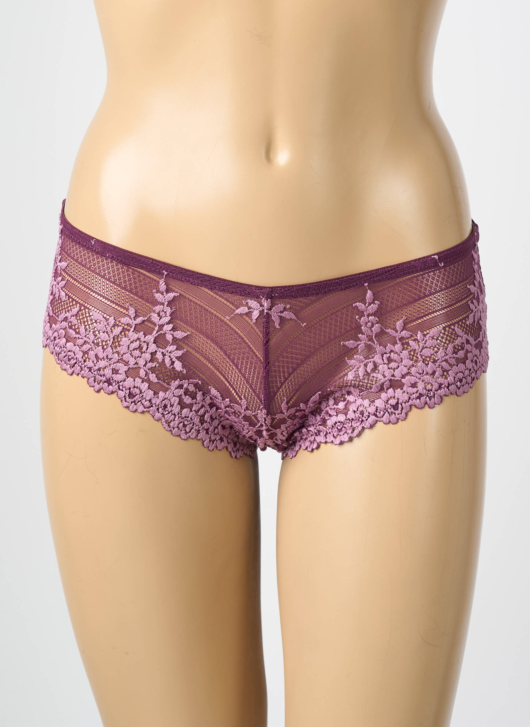 Tanga légère et transparente violet WACOAL femme