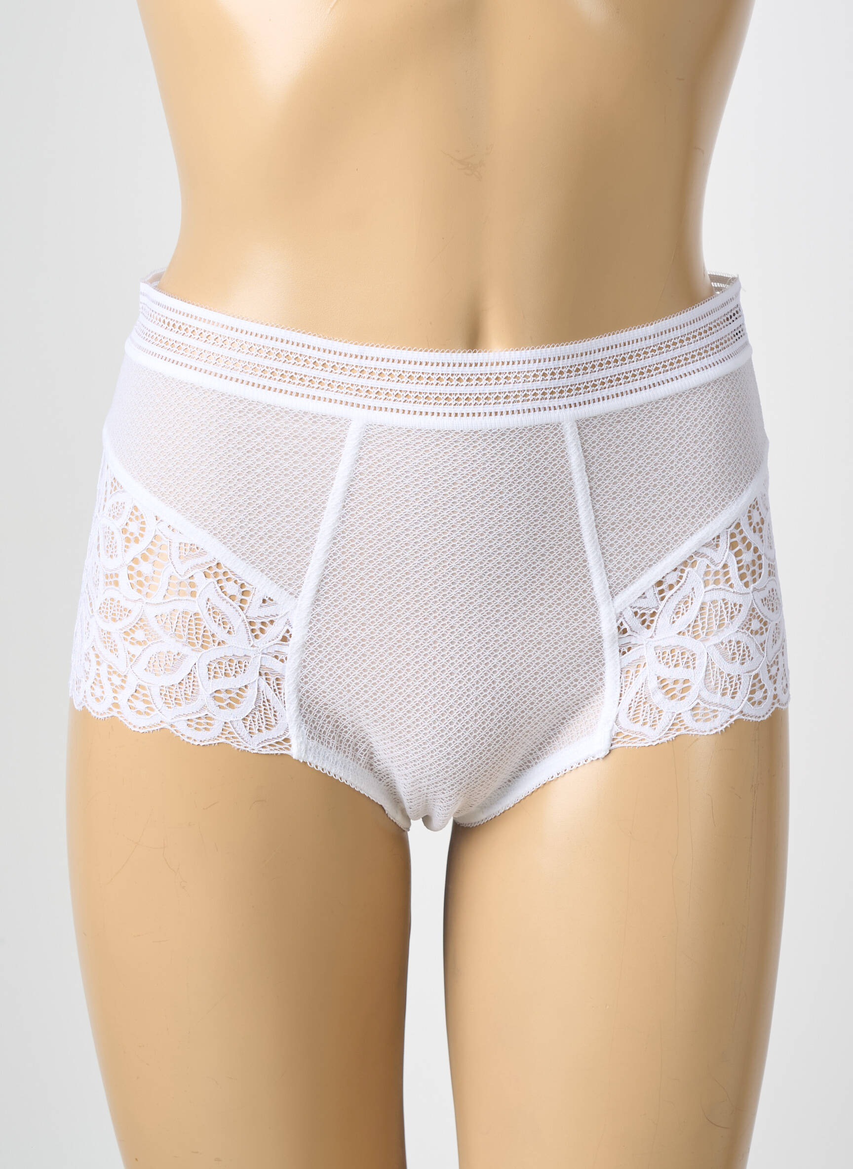 Culotte haute légère et transparente blanc WACOAL femme