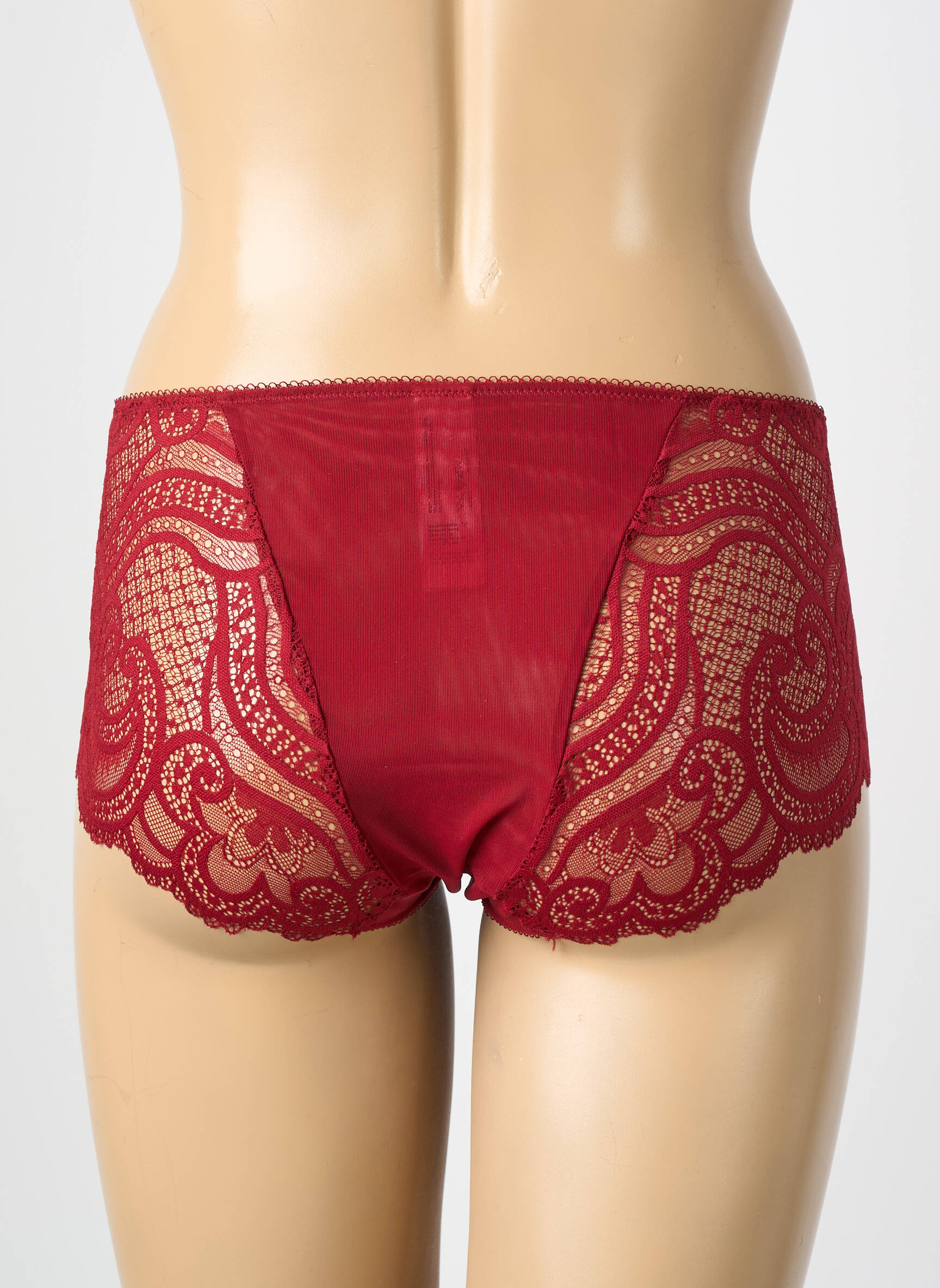 Culotte haute légère et transparente rouge WACOAL femme