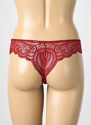 String tissage dentelle rouge WACOAL femme