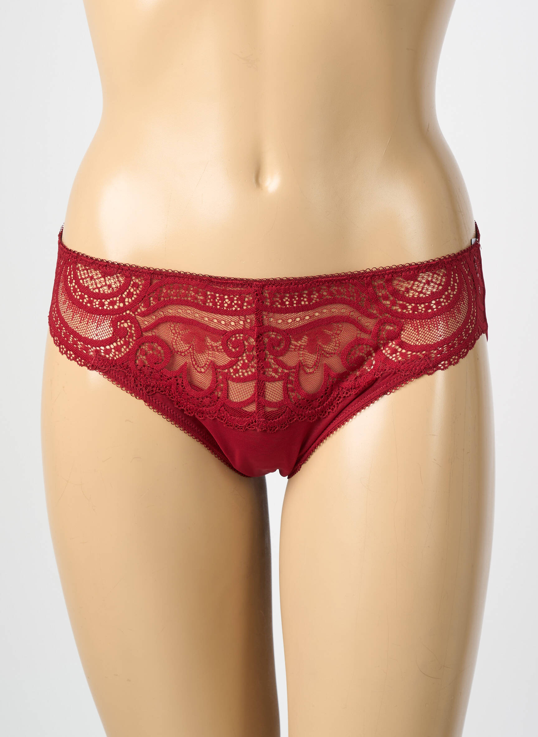 Culotte tissage dentelle rouge WACOAL femme