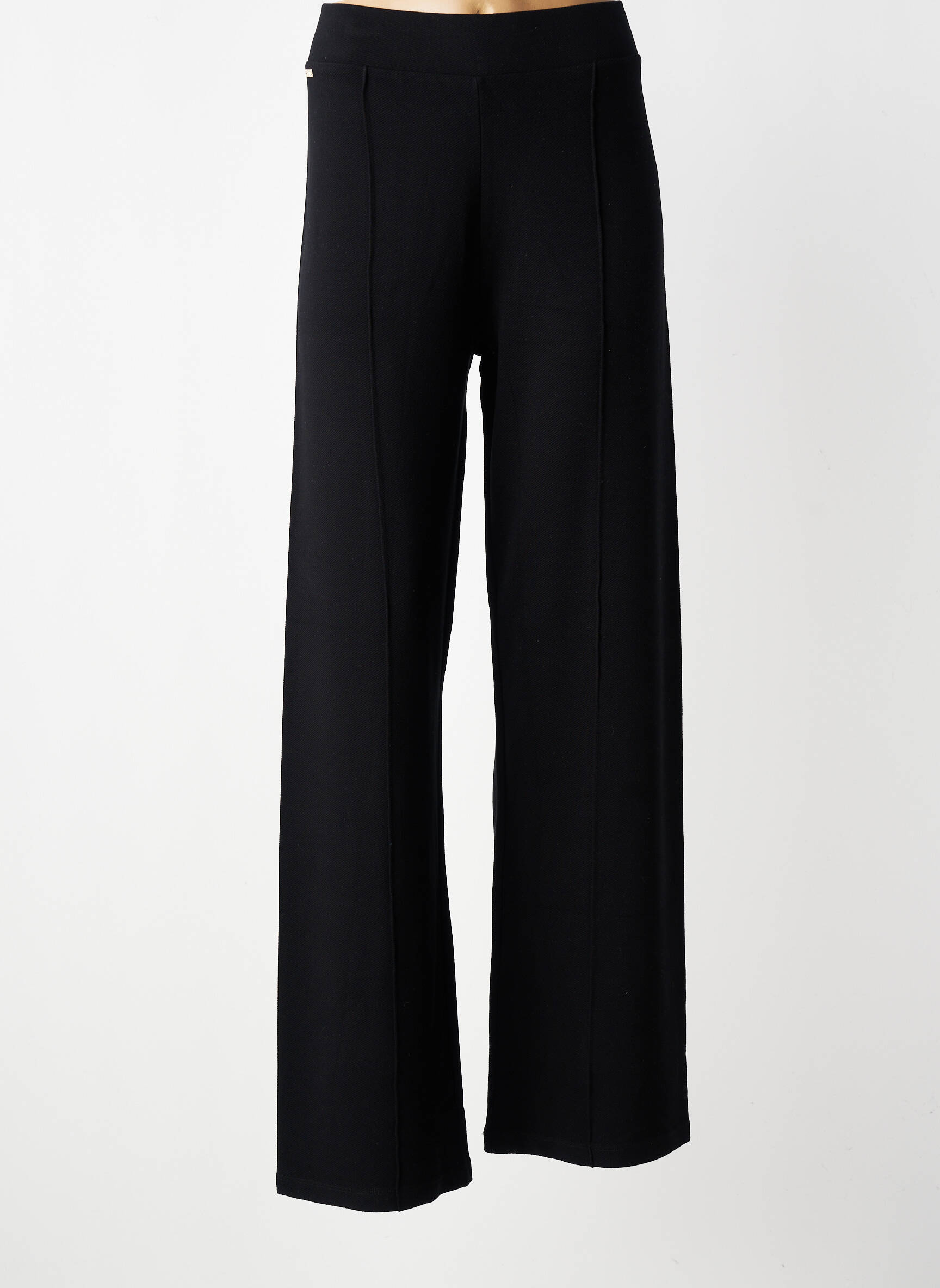 Pantalon droit stretch taille normale noir LUNE ACTIVE femme