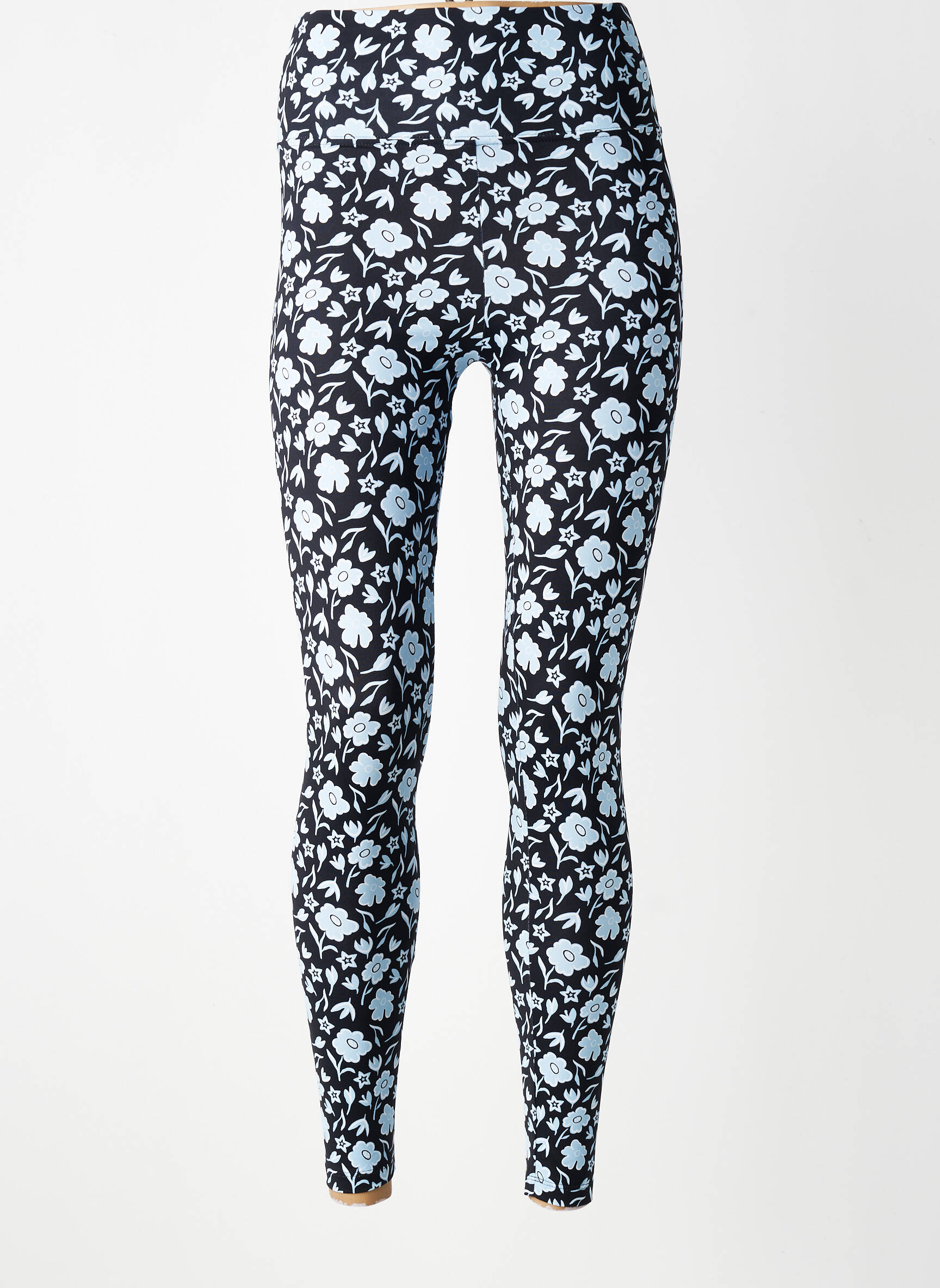 Legging effet matière satinée taille normale bleu NORBA femme