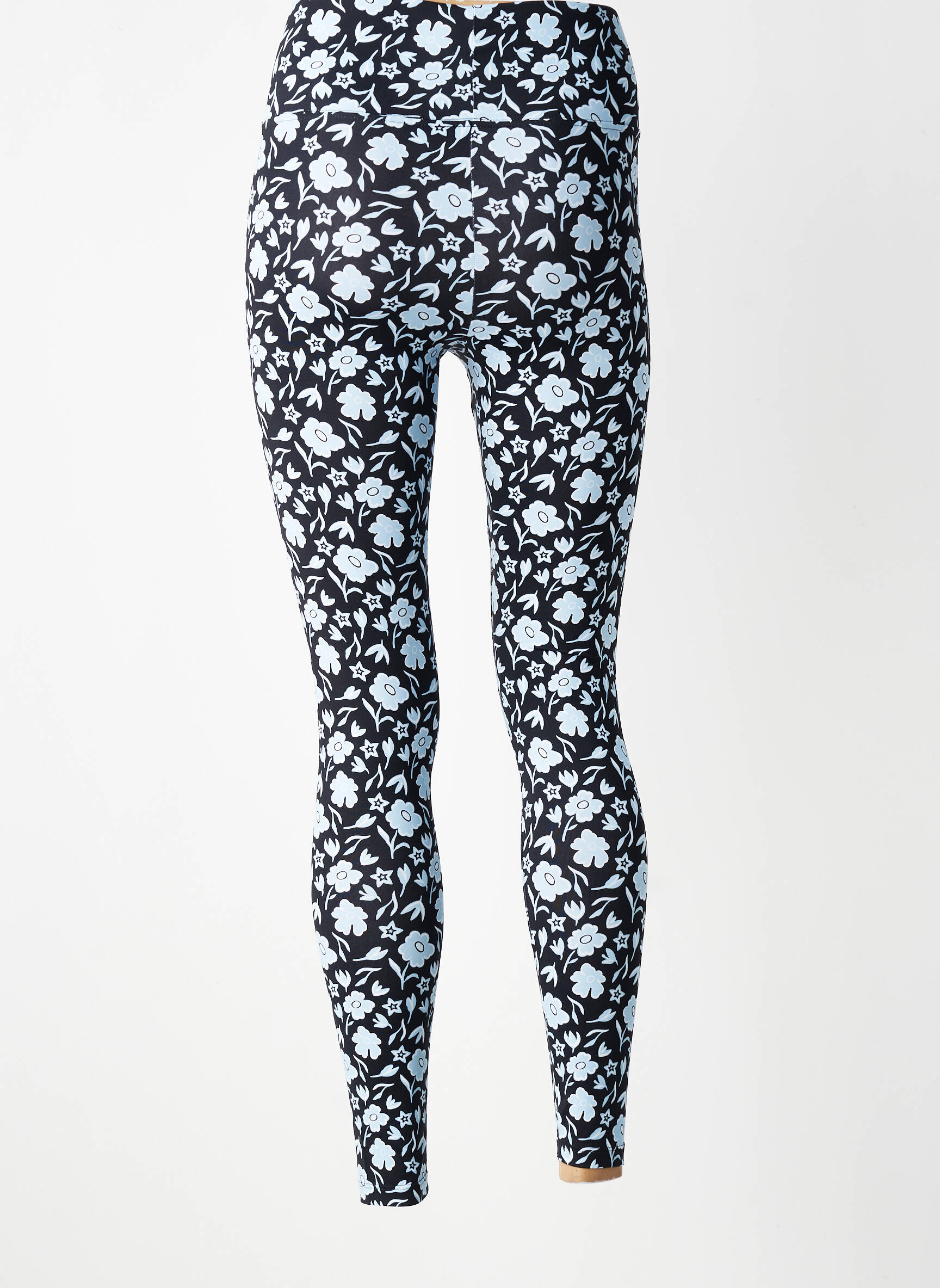 Legging effet matière satinée taille normale bleu NORBA femme