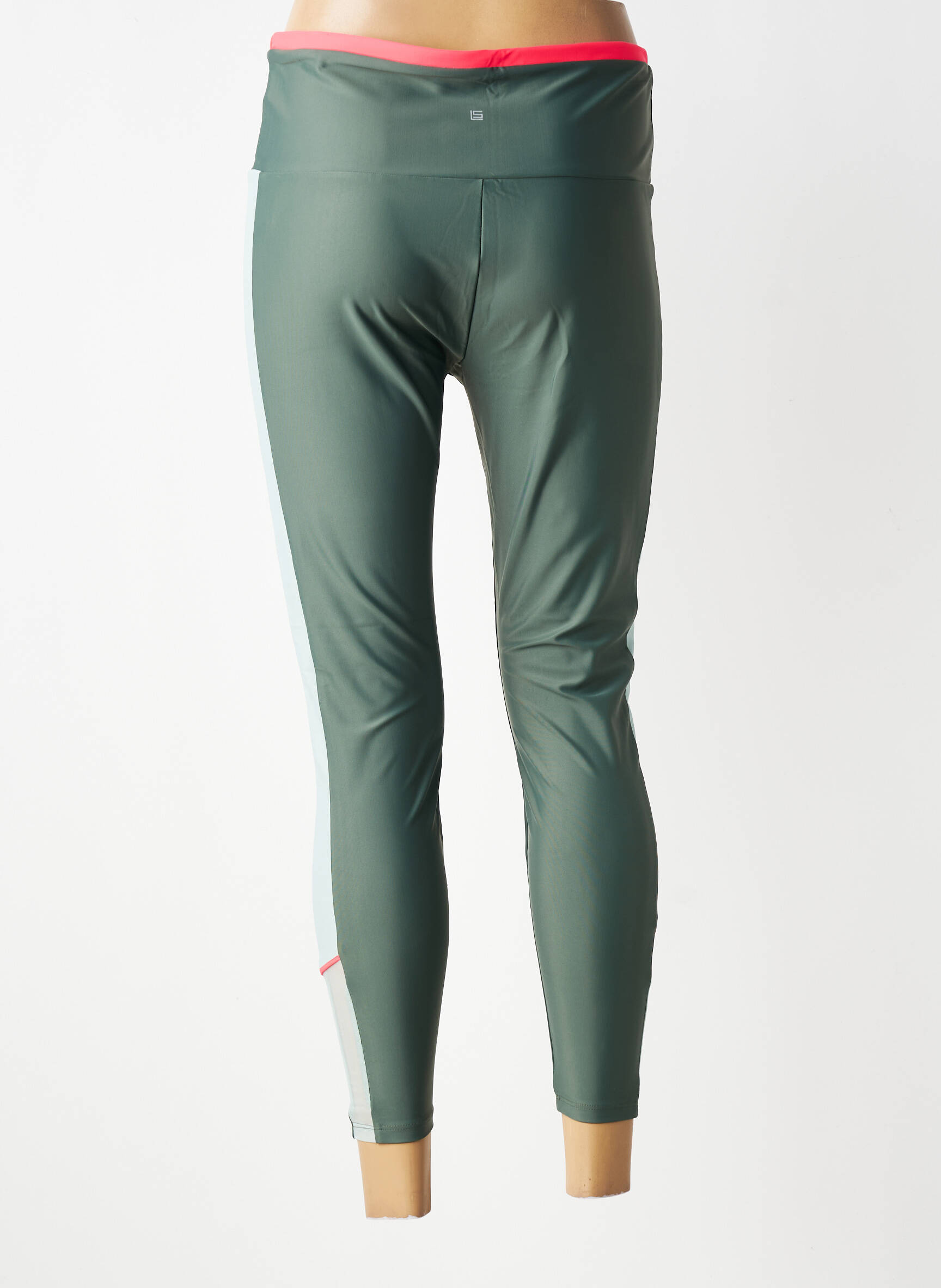 Legging effet matière satinée taille normale vert LANSTON SPORT femme