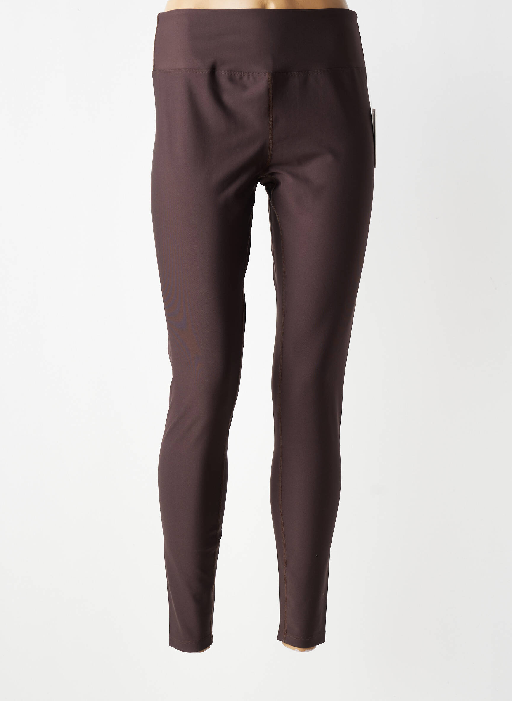 Legging effet matière satinée taille normale marron YEAR OF OURS femme