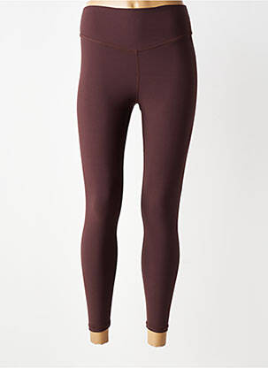 Legging effet matière satinée taille normale marron THE UPSIDE femme