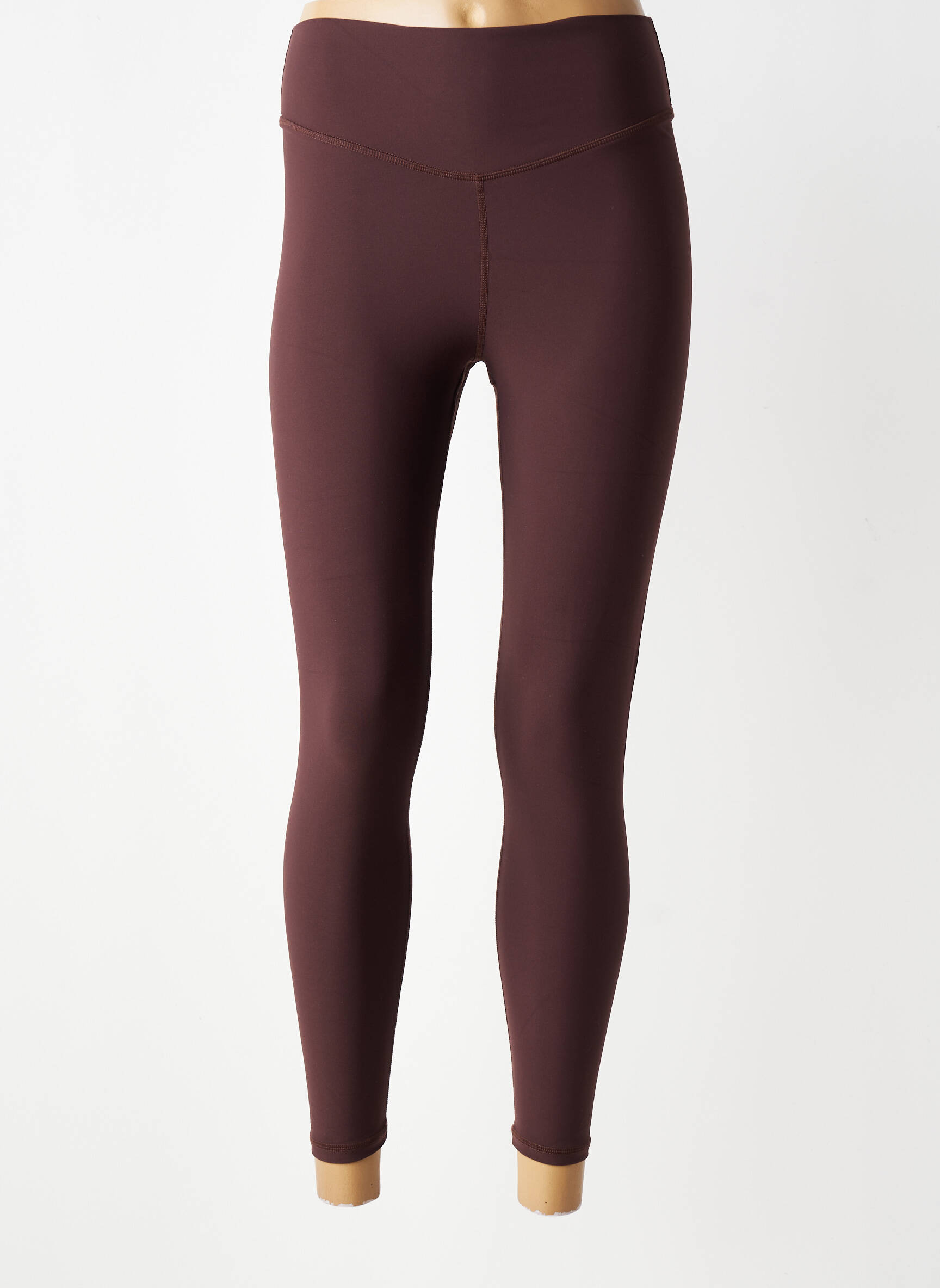 Legging effet matière satinée taille normale marron THE UPSIDE femme