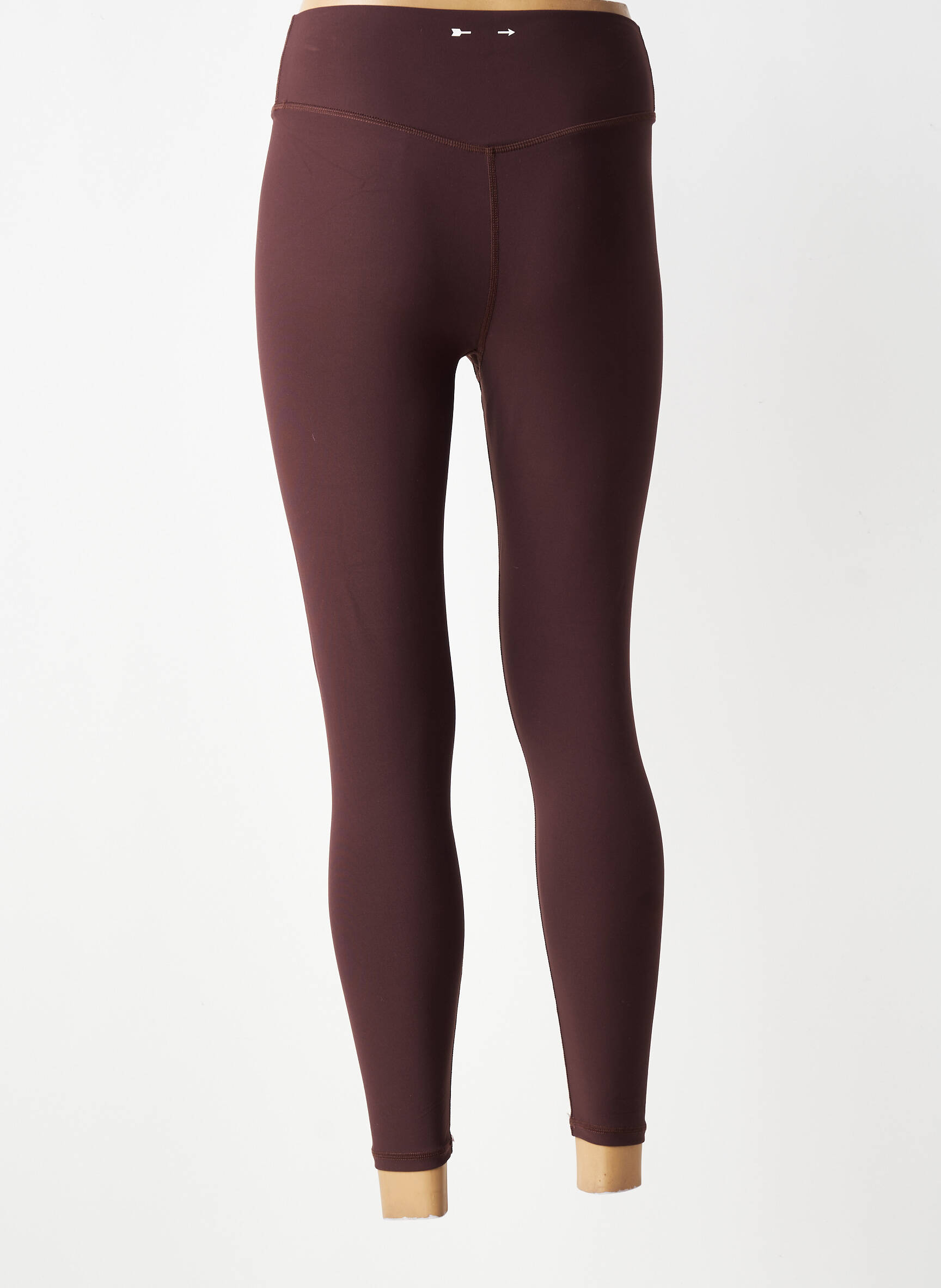 Legging effet matière satinée taille normale marron THE UPSIDE femme