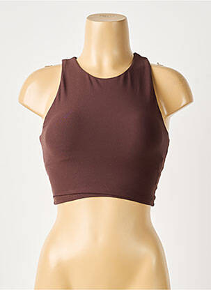 Soutien-gorge effet matière satinée brassieres marron THE UPSIDE femme