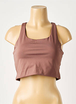 Soutien-gorge effet matière satinée brassieres marron GIRLFRIEND COLLECTIVE femme