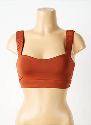 Soutien-gorge effet matière satinée brassieres marron NORBA femme