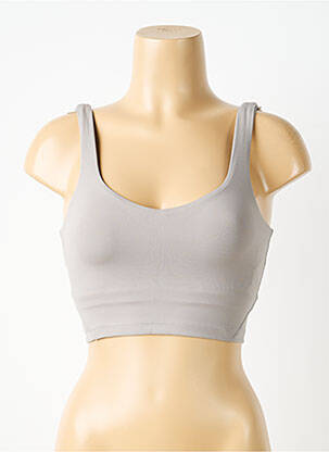 Soutien-gorge effet matière satinée brassieres gris LUNE ACTIVE femme