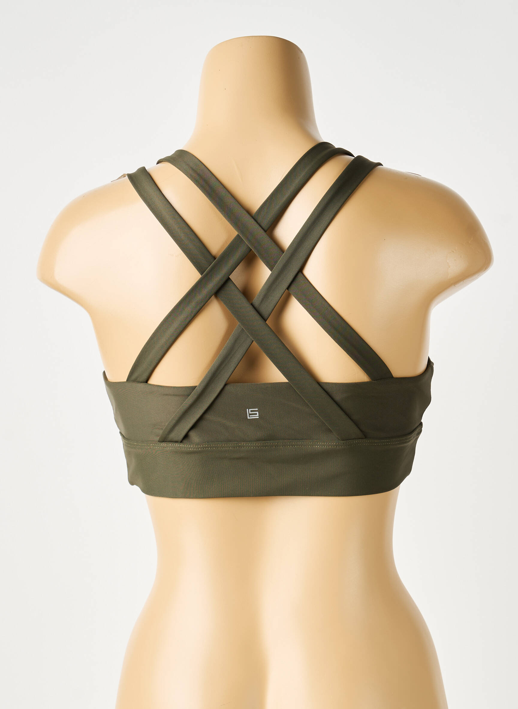 Soutien-gorge effet matière satinée brassieres vert LANSTON SPORT femme