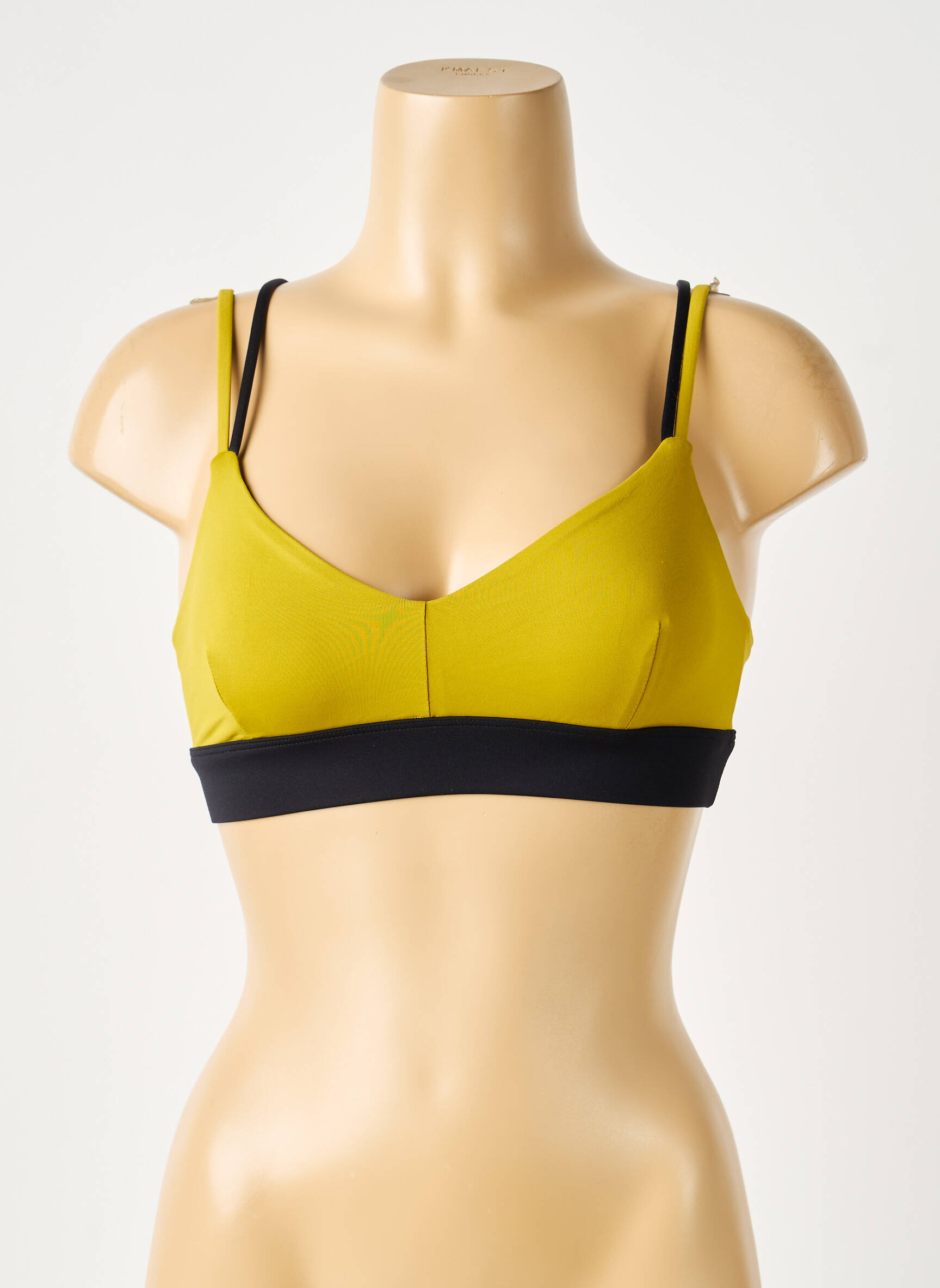 Soutien-gorge effet matière satinée brassieres jaune NORBA femme