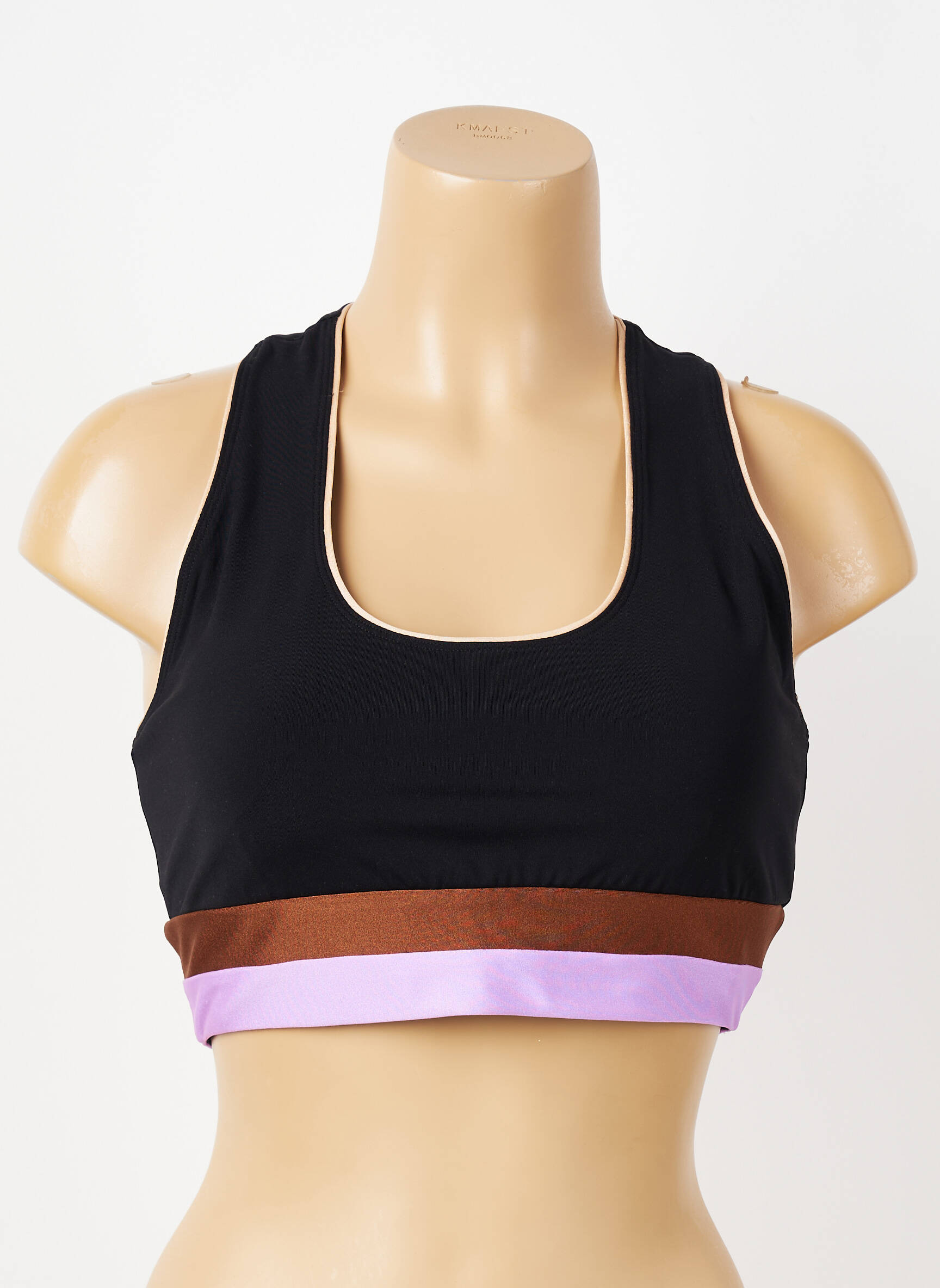 Soutien-gorge effet matière satinée brassieres noir LANSTON SPORT femme