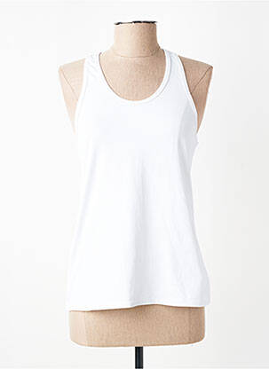 Débardeur coupe droite sans manche blanc ELEVEN femme