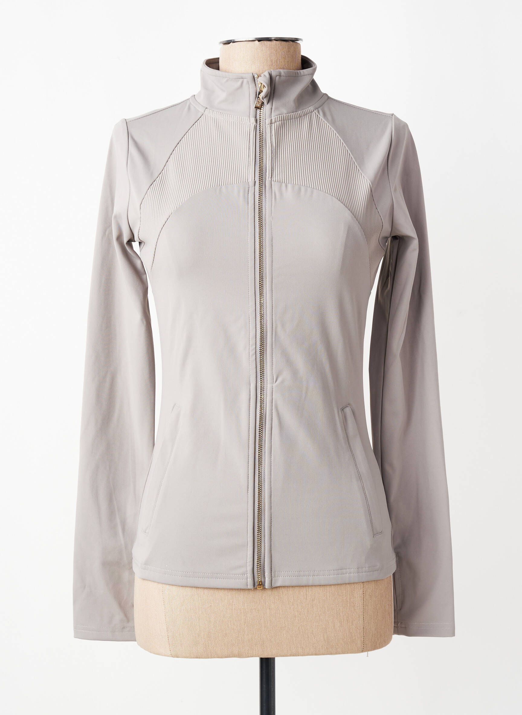 Veste casual poches gris LUNE ACTIVE femme