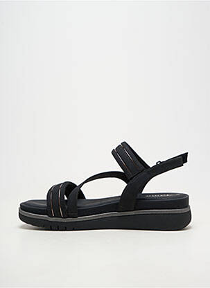 Sandales/nu pieds matière lisse talon de 4 à 6cm noir TAMARIS femme