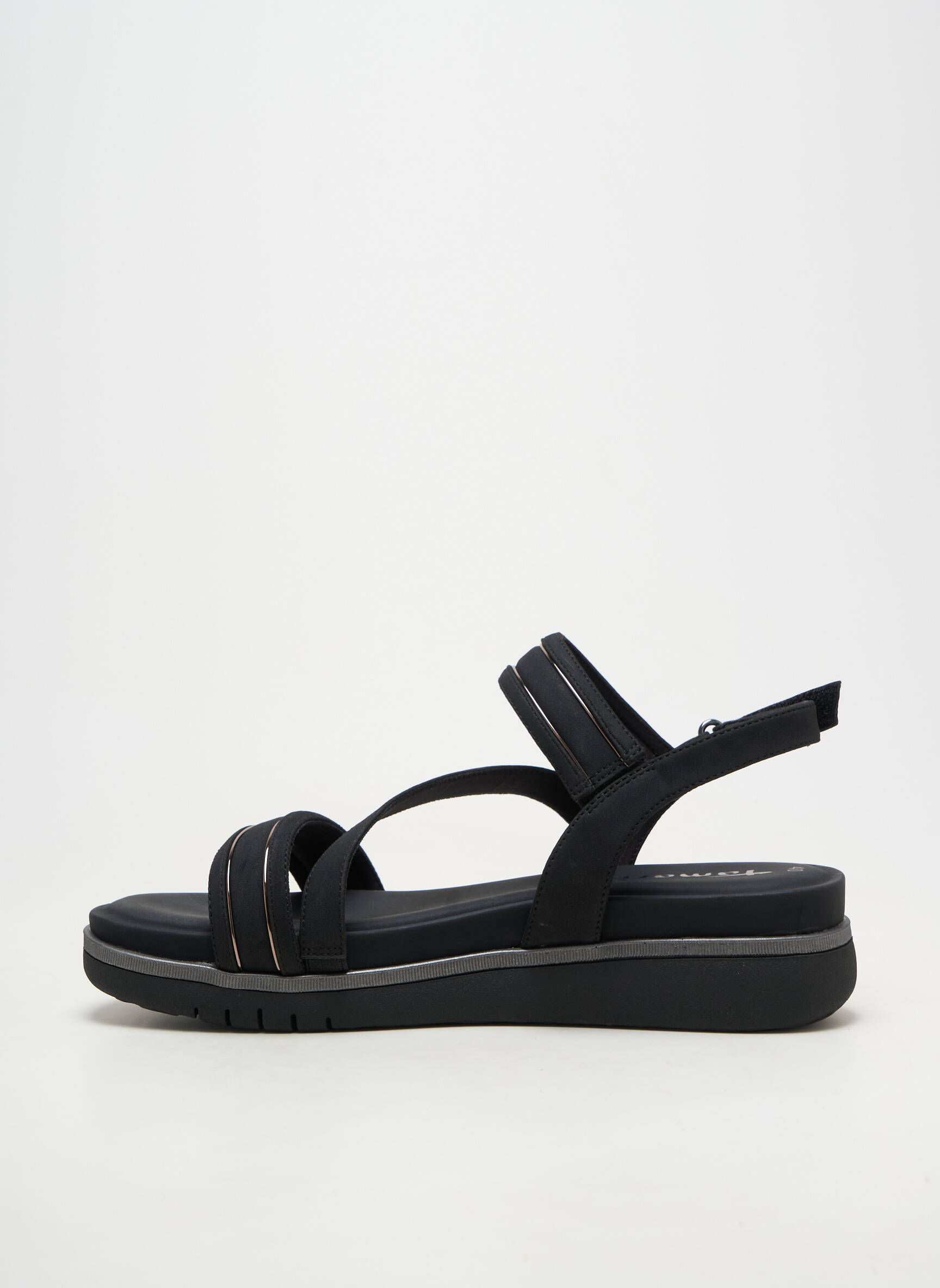 Sandales/nu pieds matière lisse talon de 4 à 6cm noir TAMARIS femme