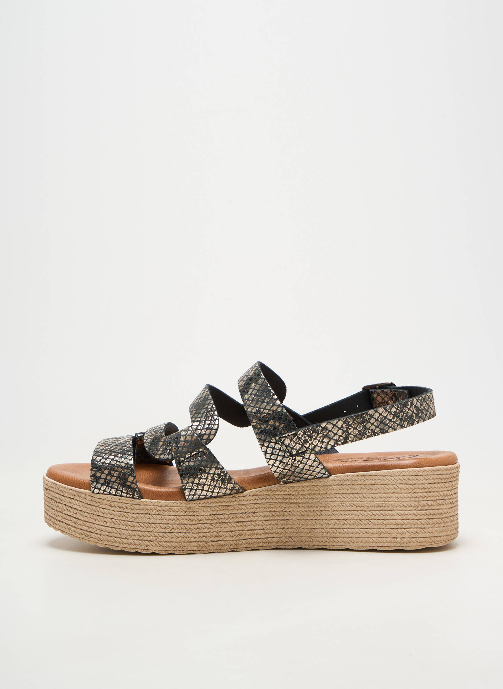 Sandales/nu pieds matière lisse talon de 4 à 6cm noir CARLA TORTOSA femme