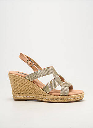 Espadrilles fermeture boucle(s) talon de 7 à 9cm or XTI femme