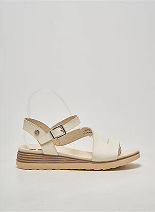 Sandales/nu pieds matière lisse talon de 4 à 6cm beige XTI femme