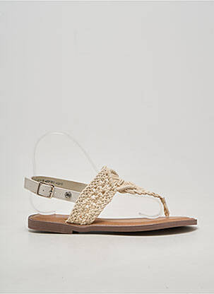 Sandales/nu pieds chiquet talon plat jusqu'à 3cm beige XTI femme