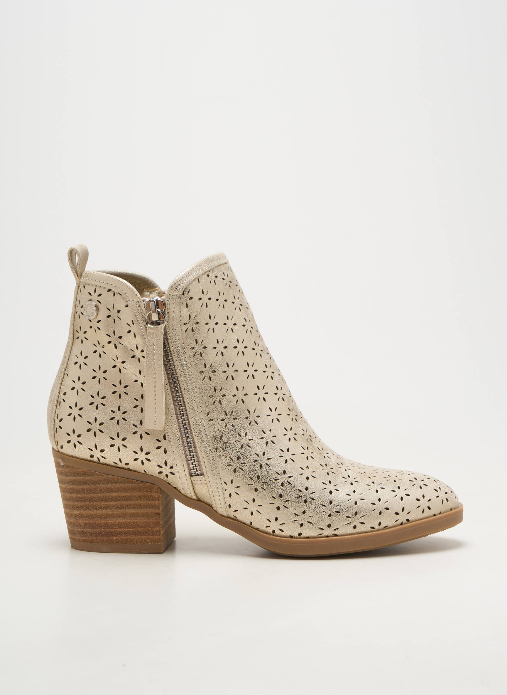 Bottines/boots matière lisse talon de 4 à 6cm or REFRESH femme