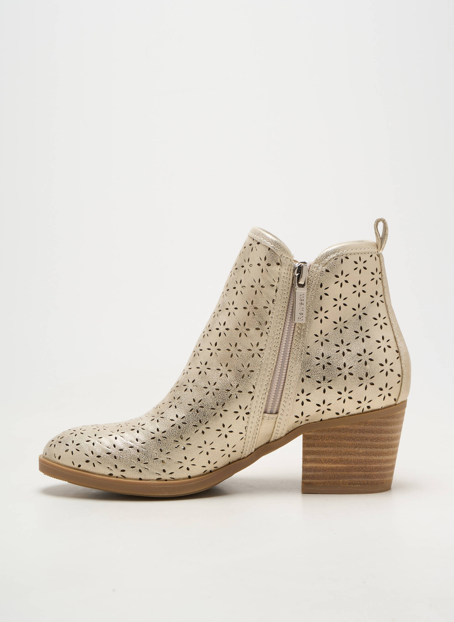 Bottines/boots matière lisse talon de 4 à 6cm or REFRESH femme