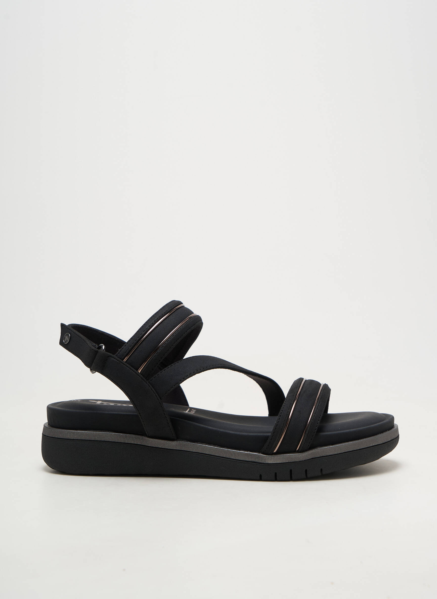 Sandales/nu pieds matière lisse talon de 4 à 6cm noir TAMARIS femme