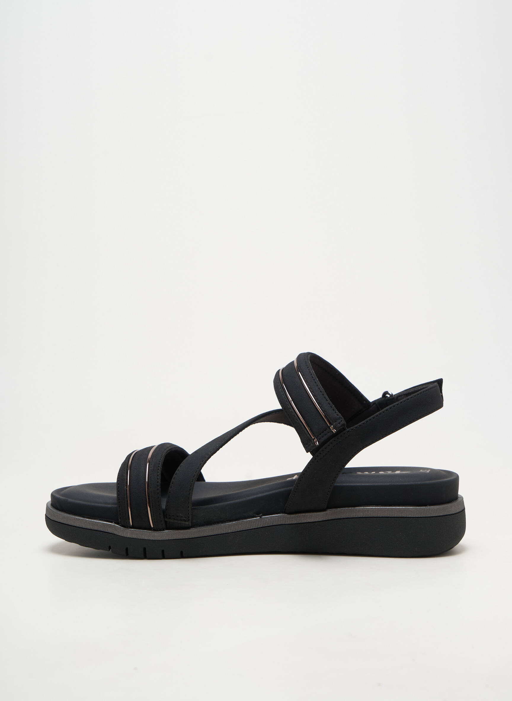 Sandales/nu pieds matière lisse talon de 4 à 6cm noir TAMARIS femme